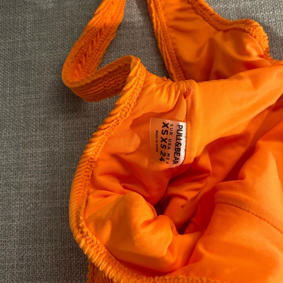 Orange one piece bathing suit - Picture 4 of 4